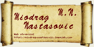 Miodrag Nastasović vizit kartica